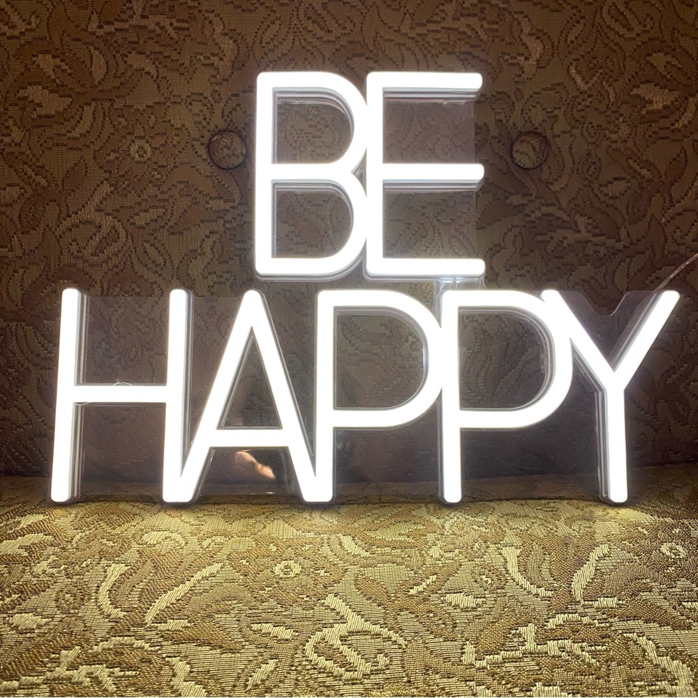 Be Happy neon wall sign